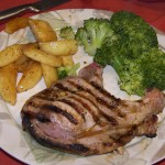 Grilled Pork on Plate Grilled Pork on Plate