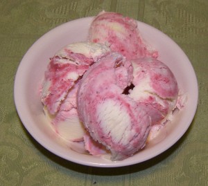 Lemon Strawberry Swirl Ice Cream