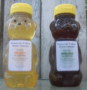 Two different varietal honeys from Temecula Valley Honey.