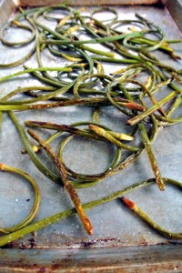 Roasted Garlic Scapes