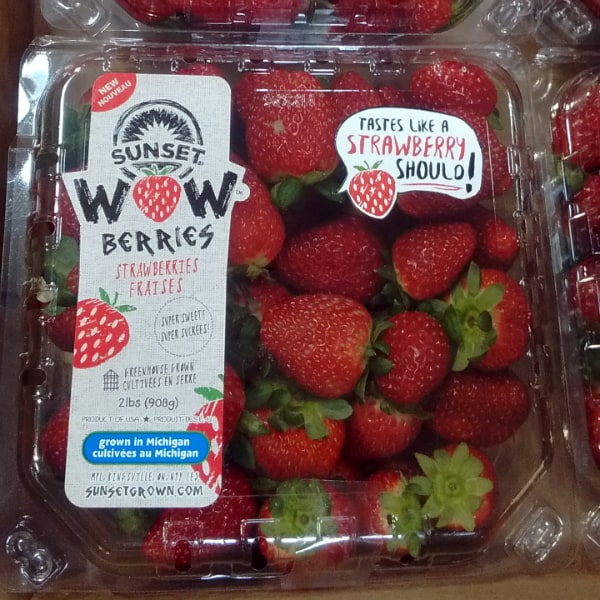 Michigan grown strawberries in November!