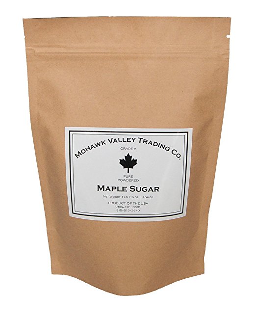 A bag of Mohawk Valley Trading Company Maple Sugar