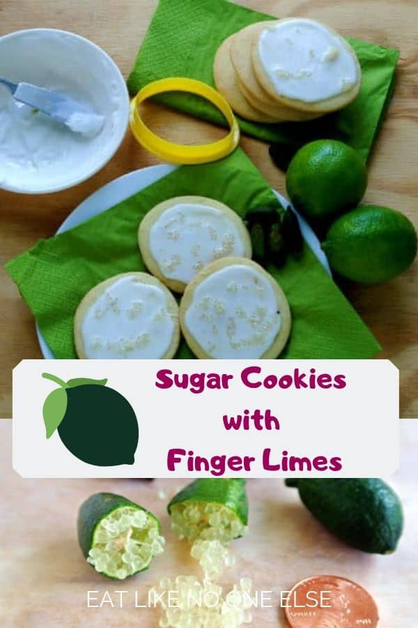 Sugar Cookies with Finger Limes