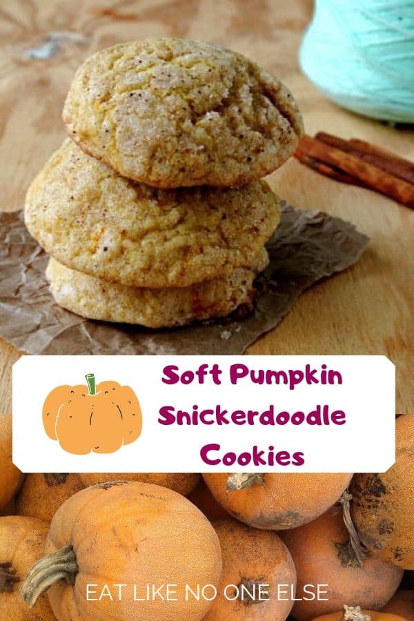 Soft Fresh Pumpkin Snickerdoodles Cookies