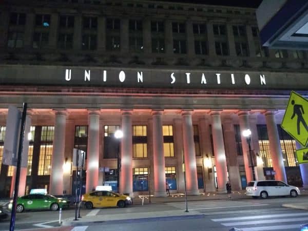 Chicago Union Station at night