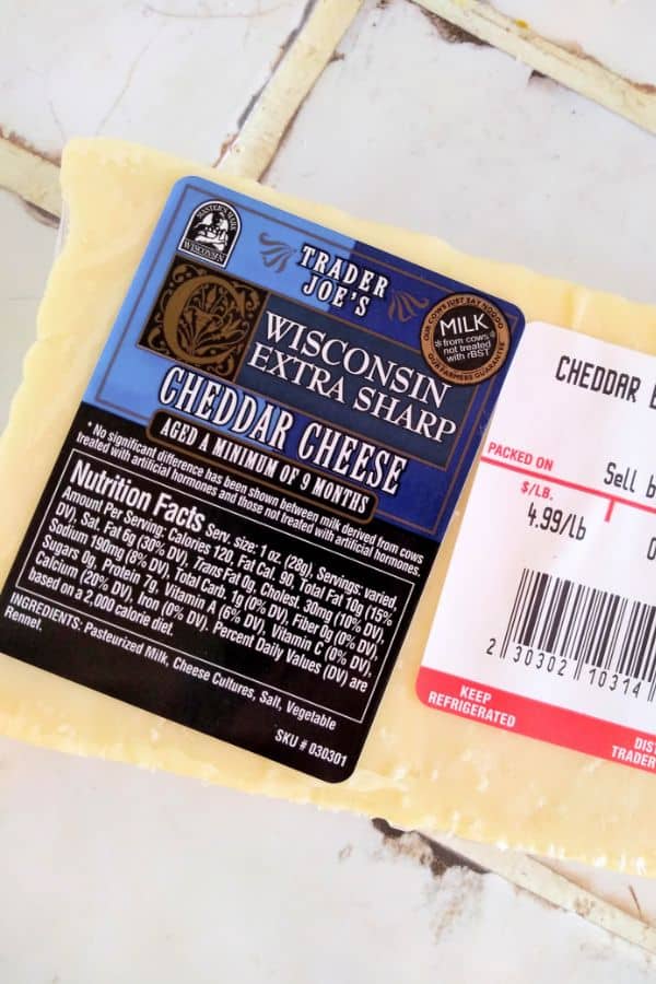Trader Joe's Wisconsin Extra Sharp Cheddar Cheese