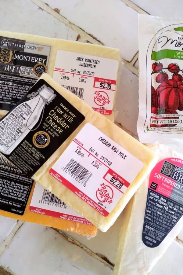 Different Cheese from Trader Joe's under $6 per pound