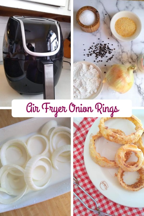 Air Fryer Onion Ring Collage