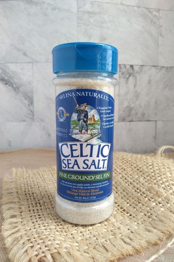 Celtic Sea Salt Fine ground plastic salt shaker