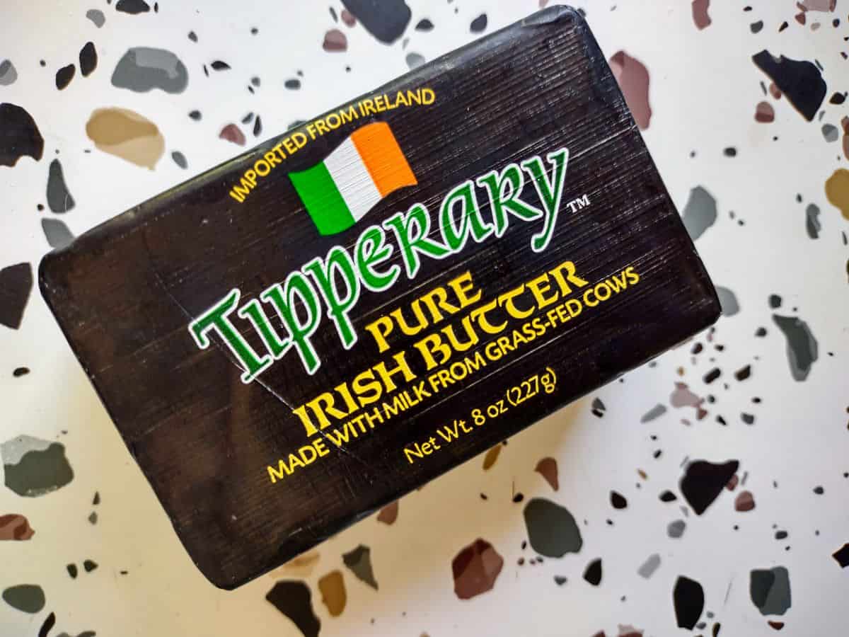 A black foil package of Tipperary Pure Irish Butter.