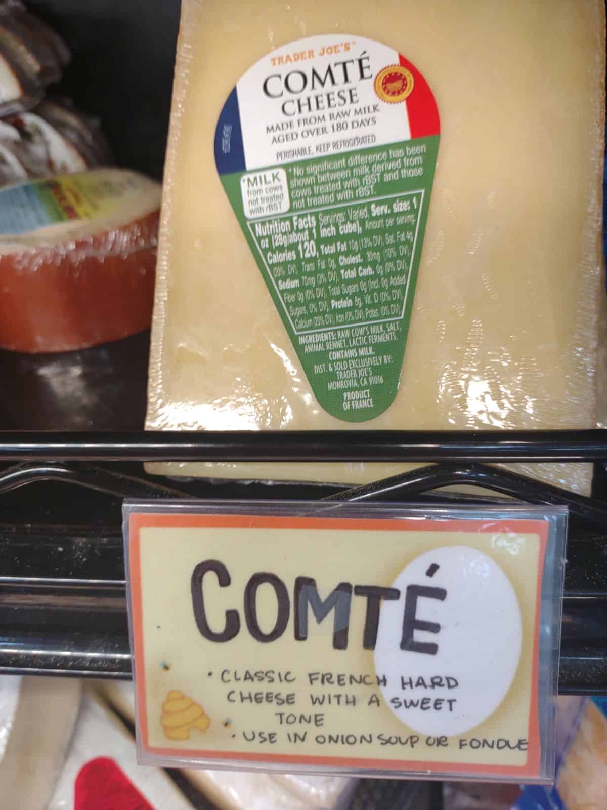 Comte cheese at Trader Joe's