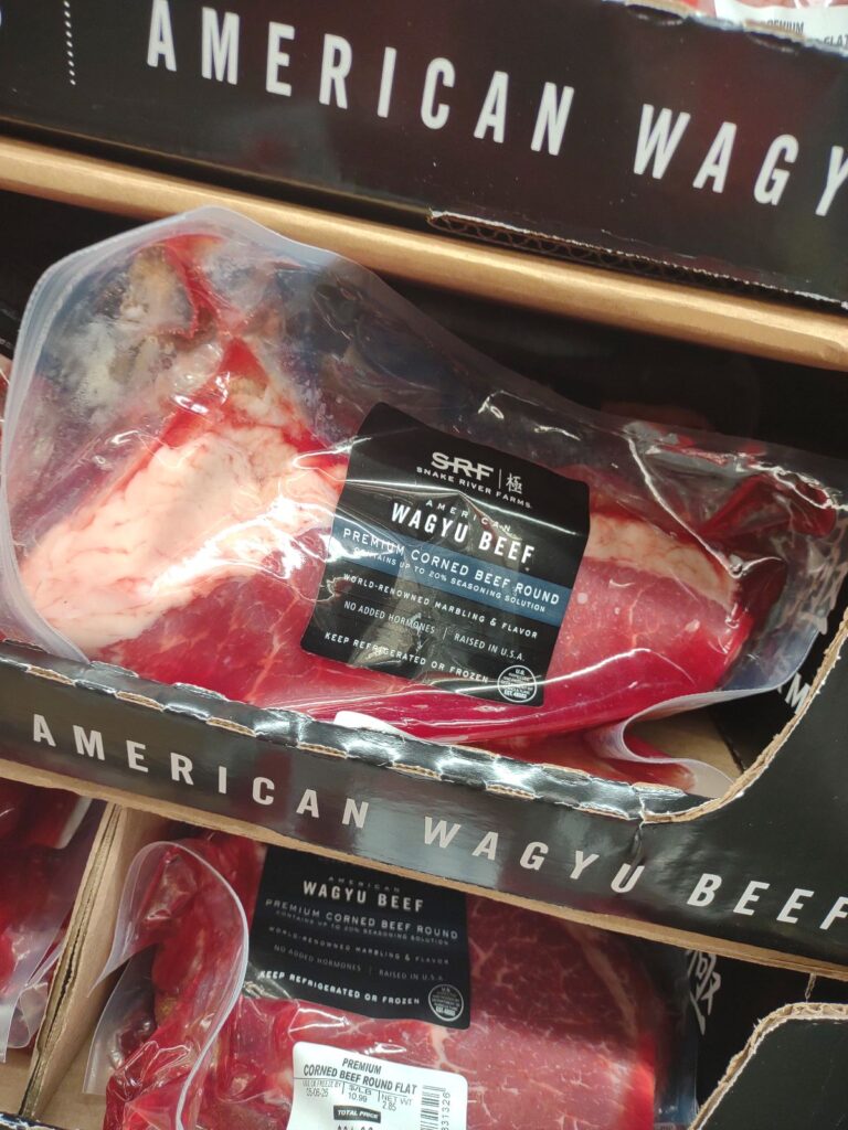 Snake River Farms Wagyu Beef at Costco in 2026.