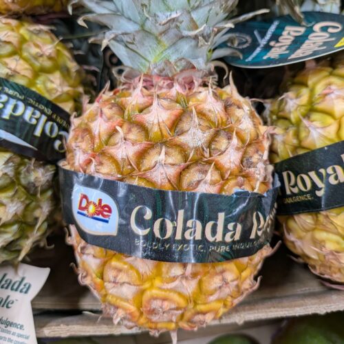 Close up of a Colada Royale pineapple at Trader Joe's